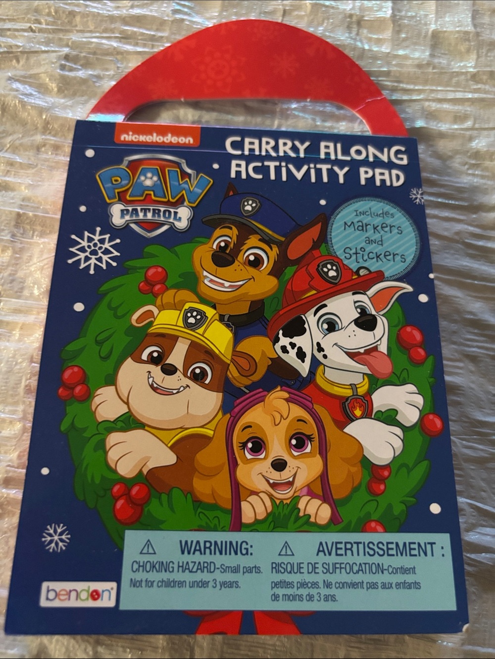 Nickelodeon PAW Patrol Red & Blue Holiday Carry-Along Activity Pad